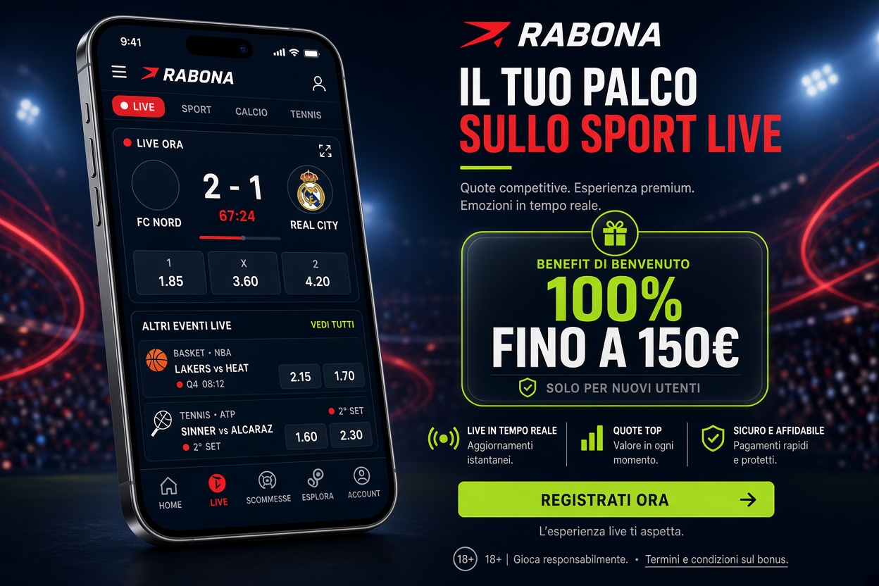 Esperienza promozionale Rabona su smartphone